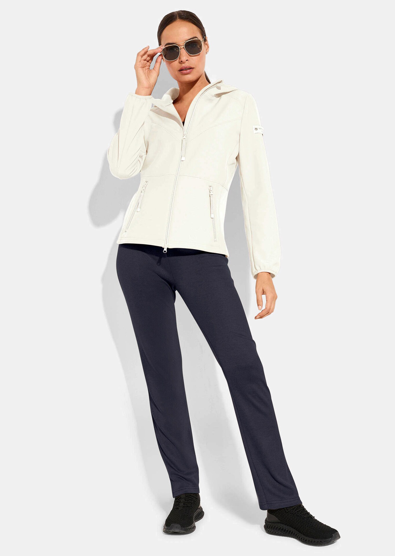 Jersey-Hose in Strickoptik
