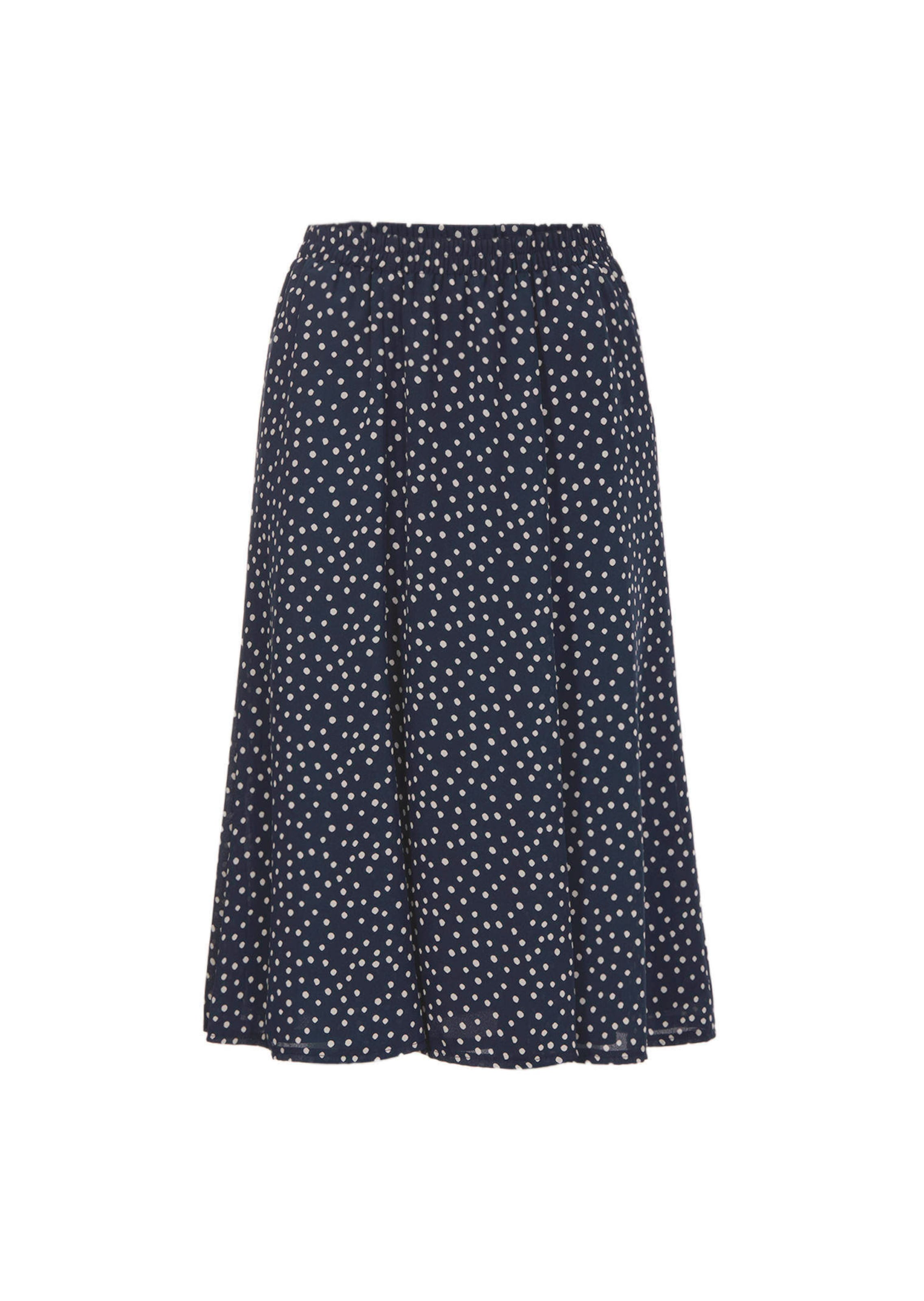 Lichte midi rok met elastische tailleband rondom