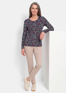 T-shirt à manches longues avec motif cachemire thumbnail 4