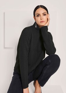 Sweatshirt met kabelpatroon thumbnail 5