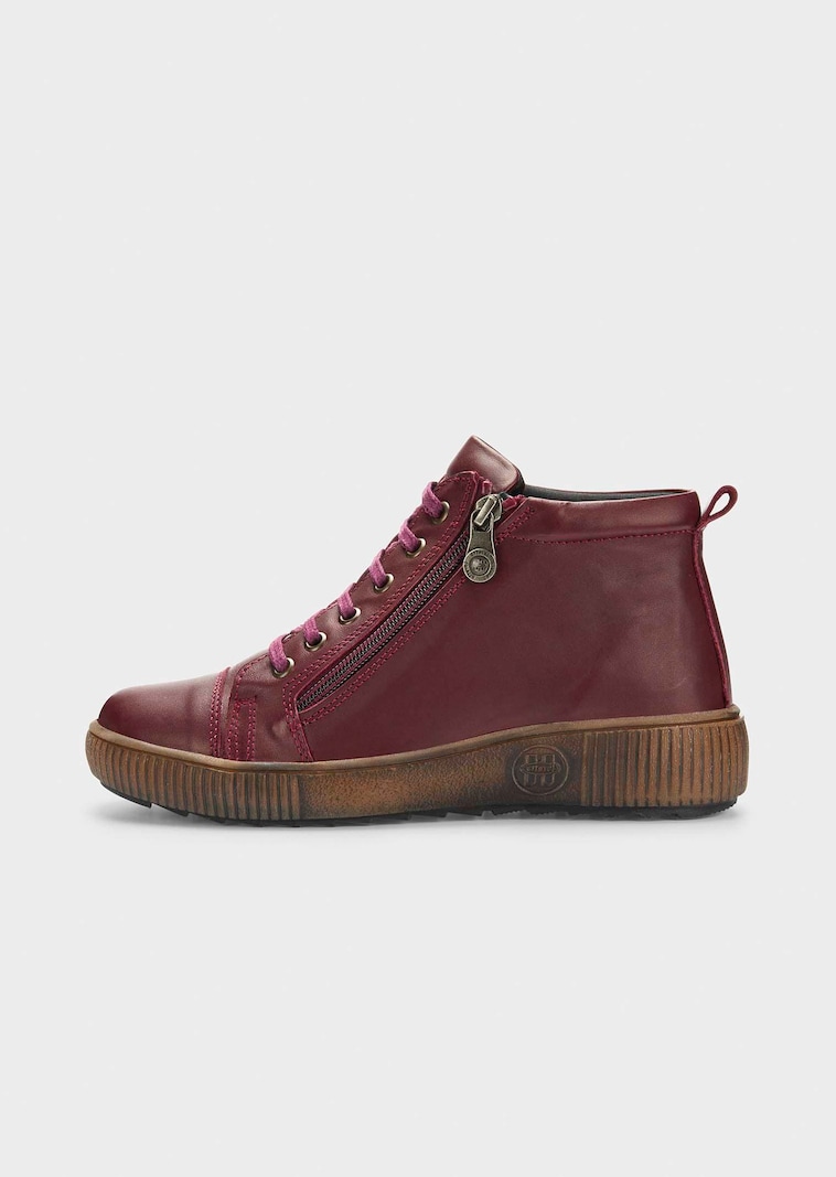 Lederschuhe mit Reissverschluss