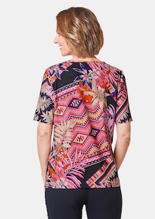 Comfortabel, elastisch shirt met opvallende print thumbnail 3