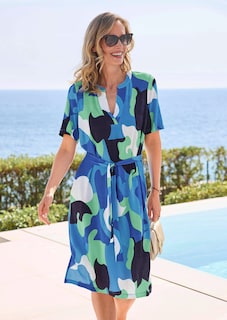 Jerseykleid mit Bindeband und Taschen thumbnail 7