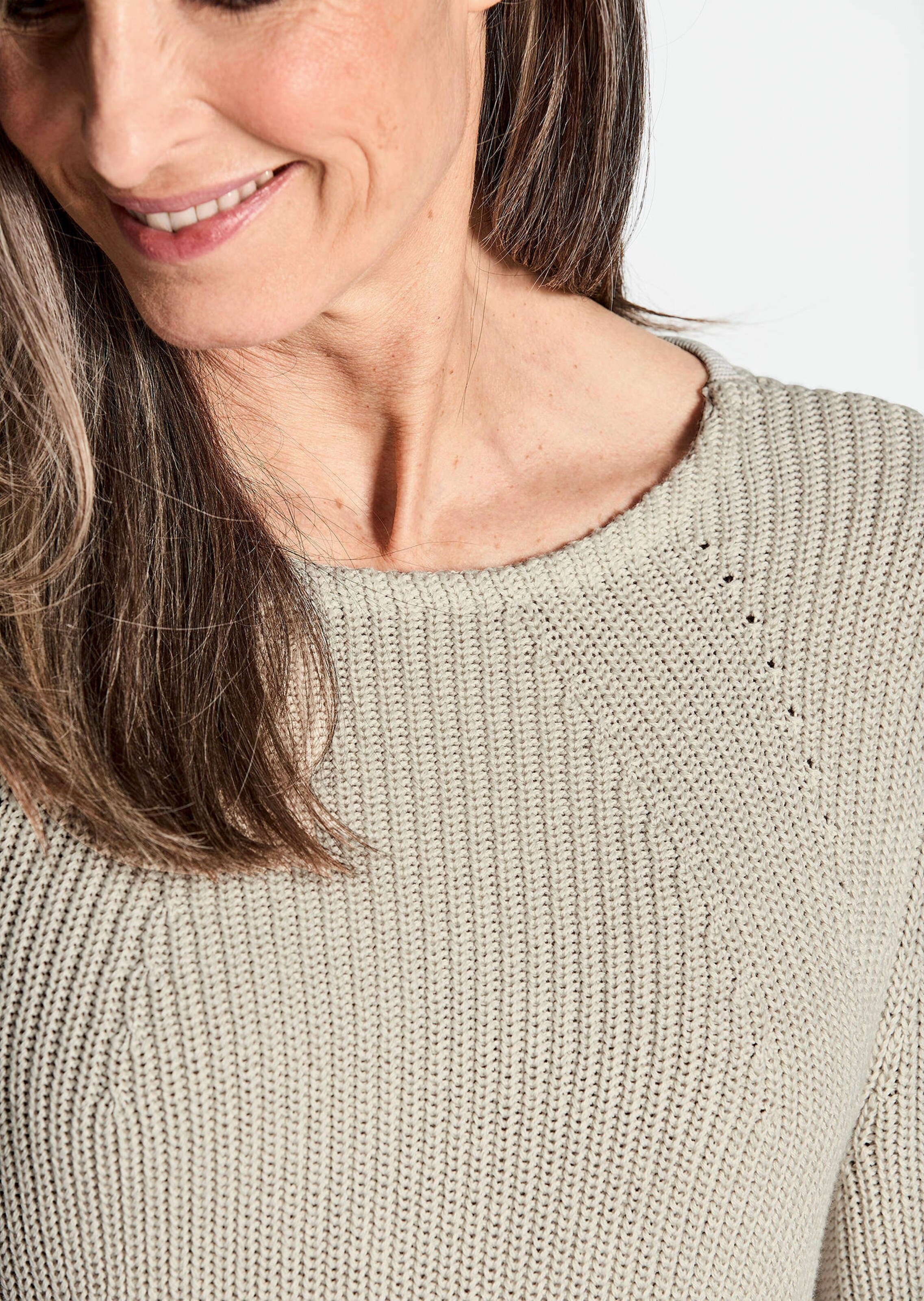 Figurschmeichelnder Pullover aus reiner Baumwolle thumbnail 5