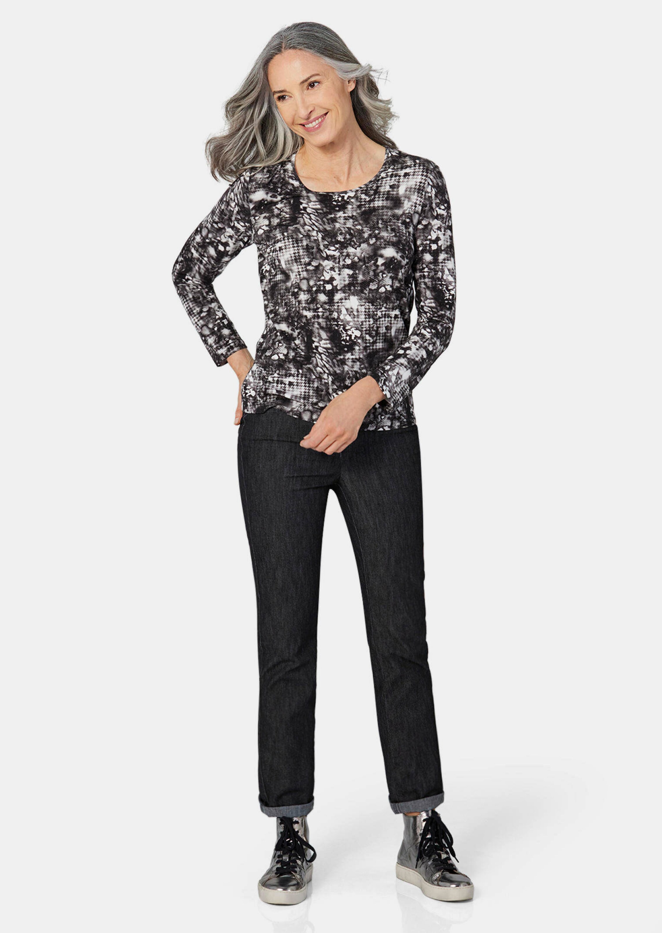 Shirt met print en lange mouwen thumbnail 2
