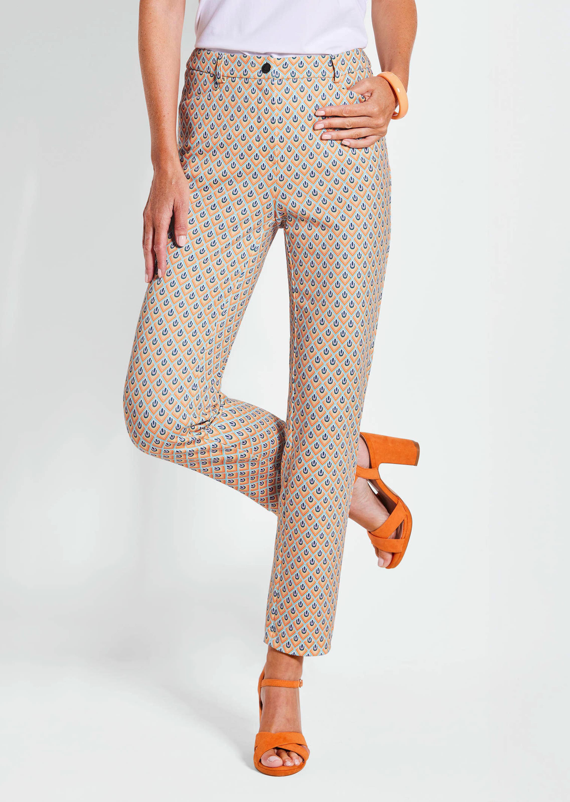 Gemusterte Hose LOUISA mit Formbund