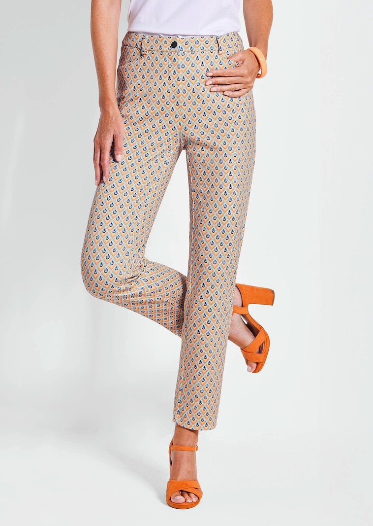 Gemusterte Hose LOUISA mit Formbund