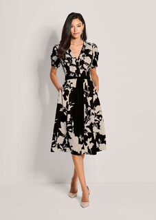 Midikleid mit floralem Print und Bindegürtel thumbnail 3