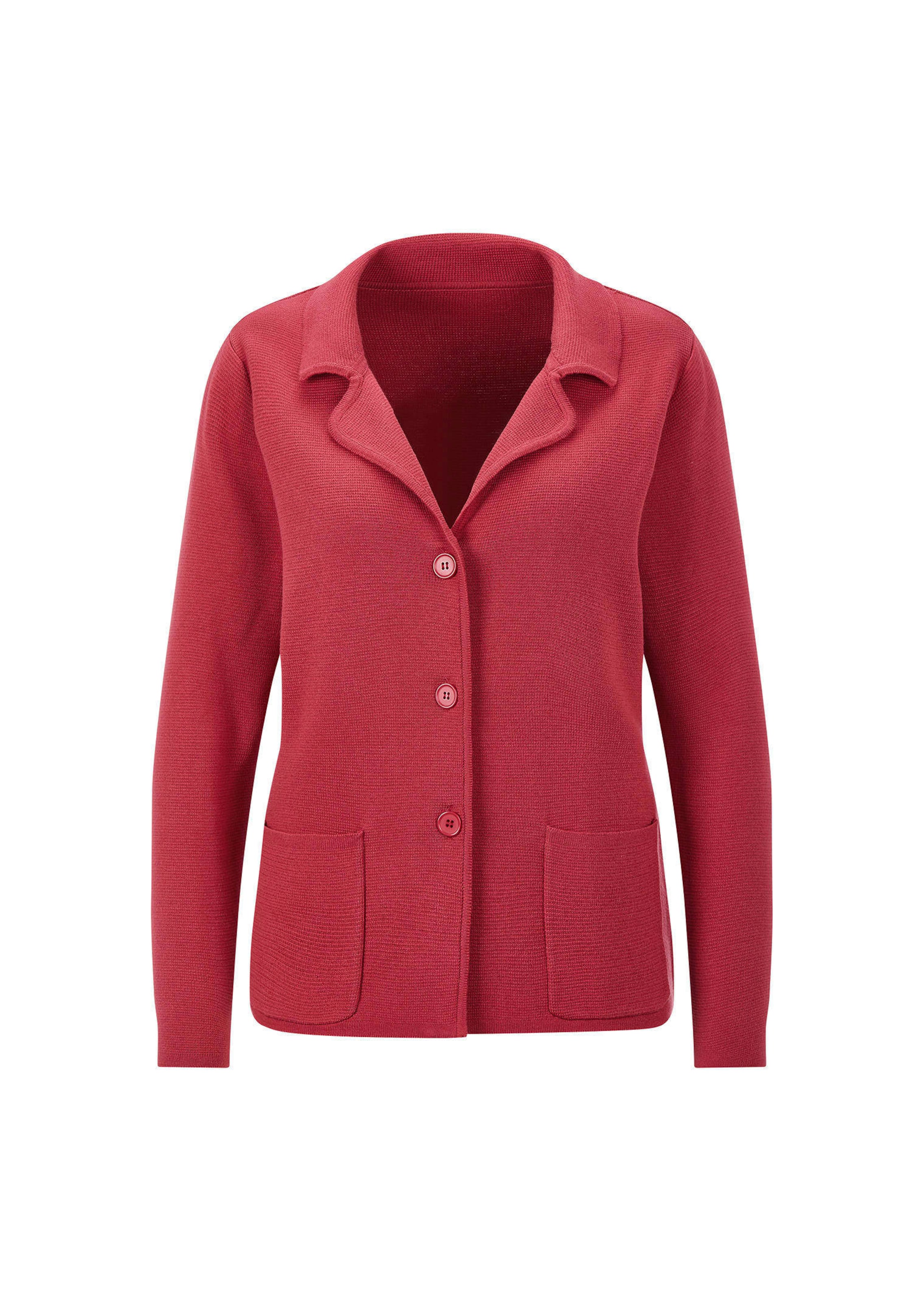 Tricot blazer met opgestikte zakken