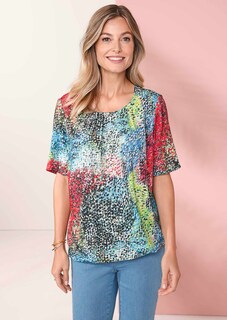 Farbbrillante Druckbluse mit liebevollen Details thumbnail 7