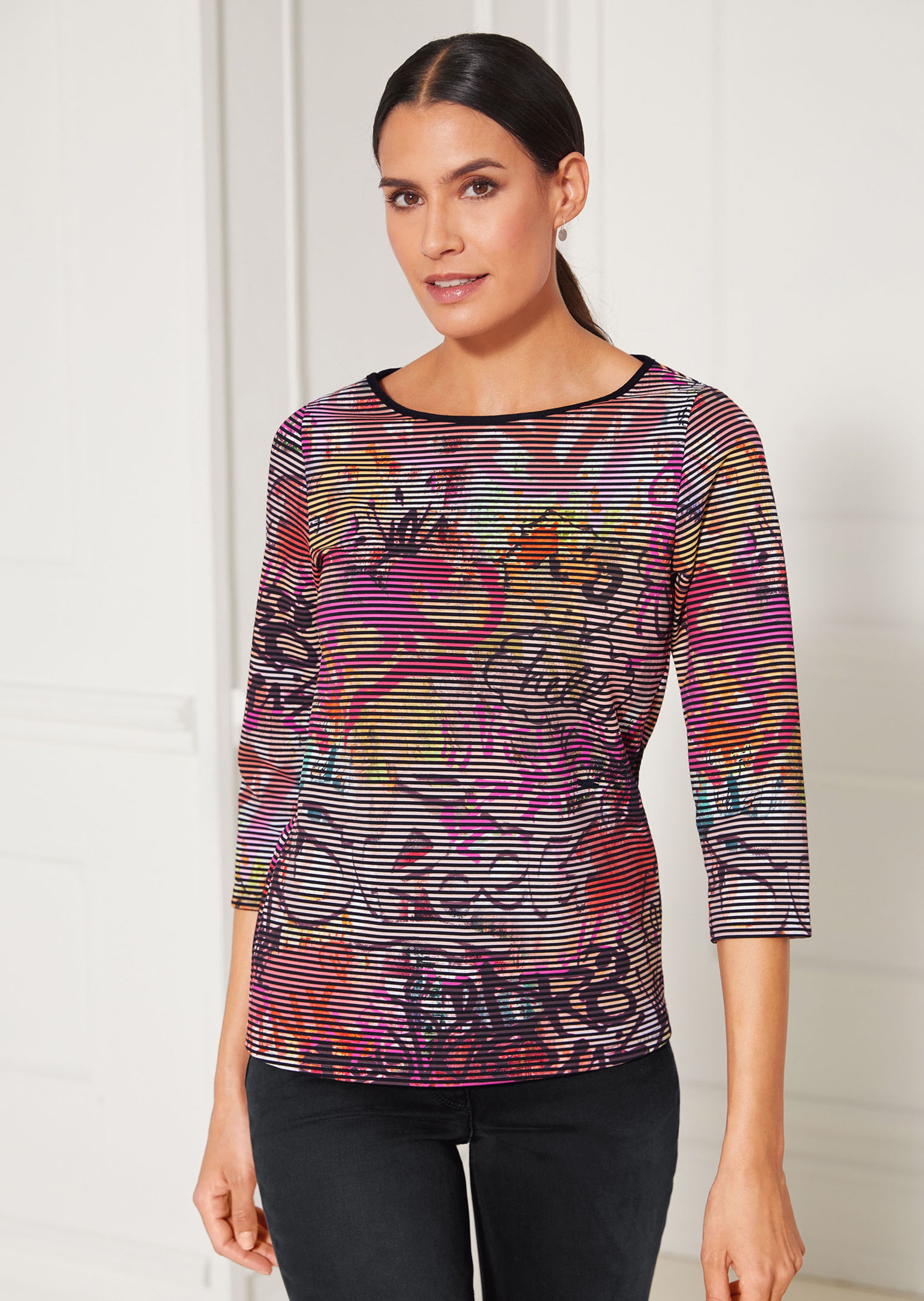 Druck-Shirt mit halblangen Ärmeln