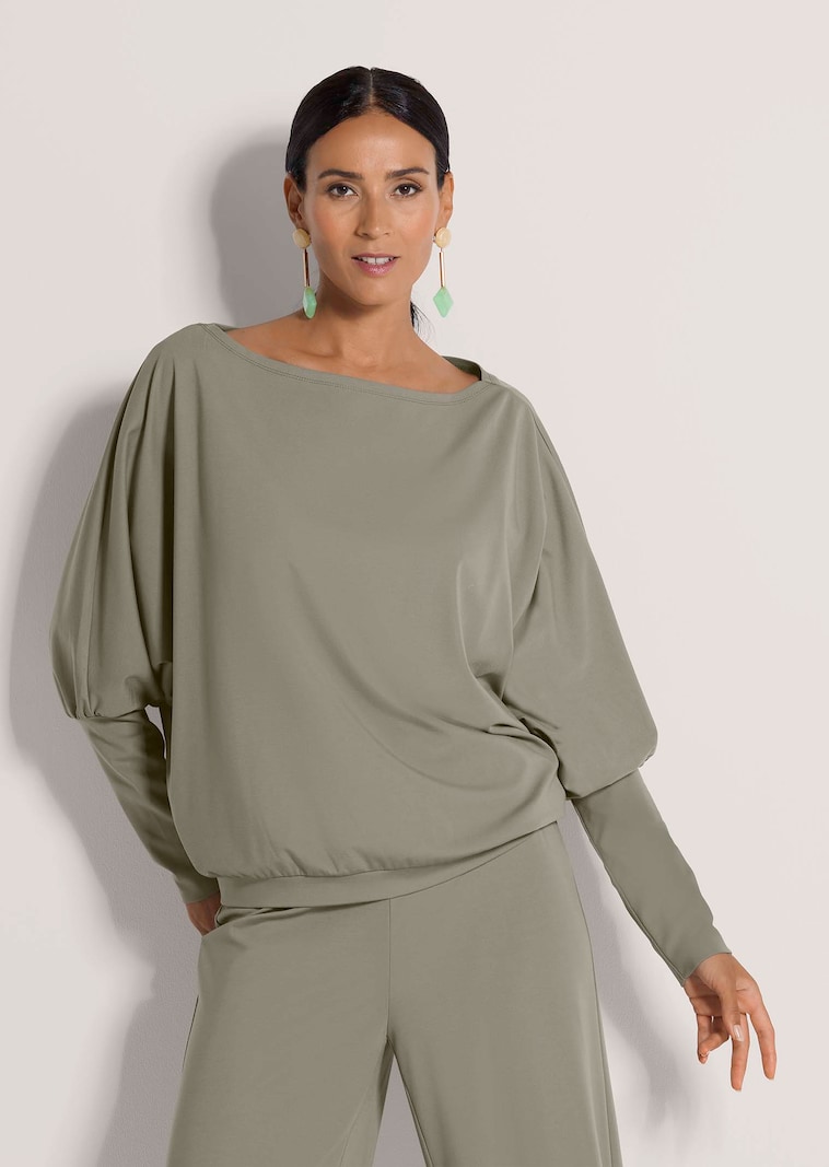 Lässiges Freizeitshirt mit Fledermausärmeln