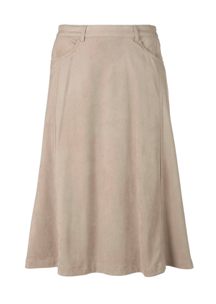 Comfortabele rok in suèdelook