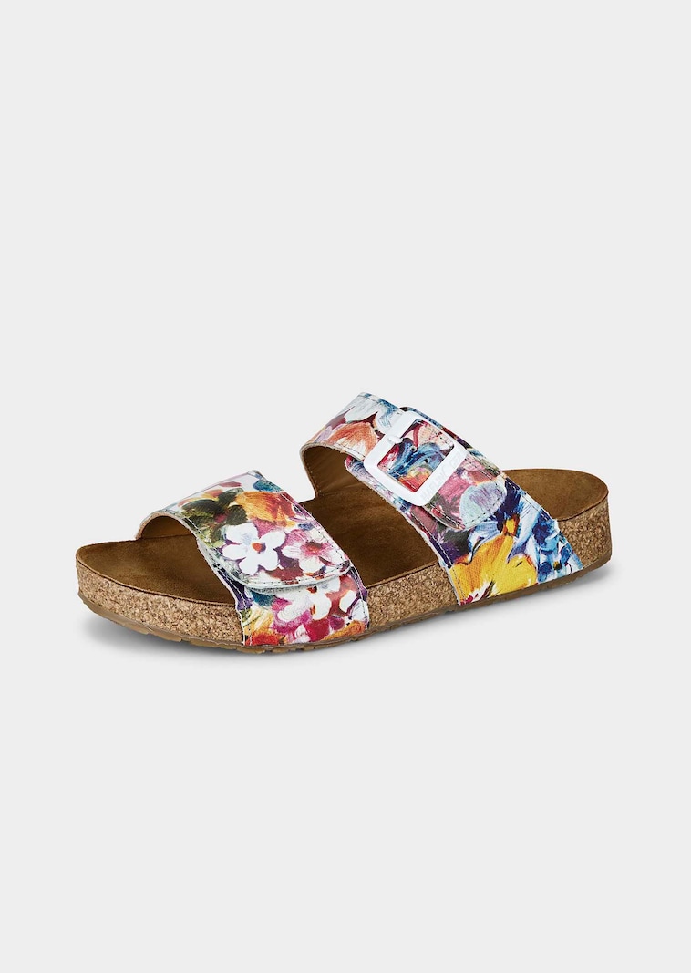 Sandalen met kurken voetbed