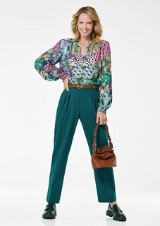 Druckbluse mit Patchmuster thumbnail 4