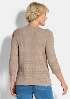 Leichter Strickpullover mit Ajourmuster thumbnail 3
