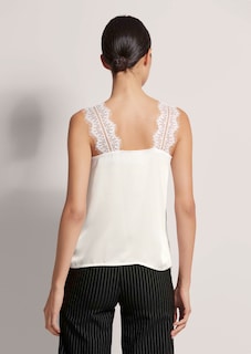 Top en satin avec dentelle thumbnail 4