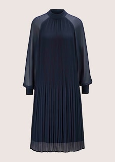 Kurzes Plissee-Kleid mit Stehkragen thumbnail 7