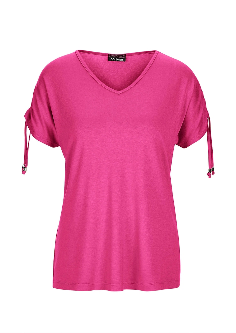 Shirt mit gerafften Ärmeln