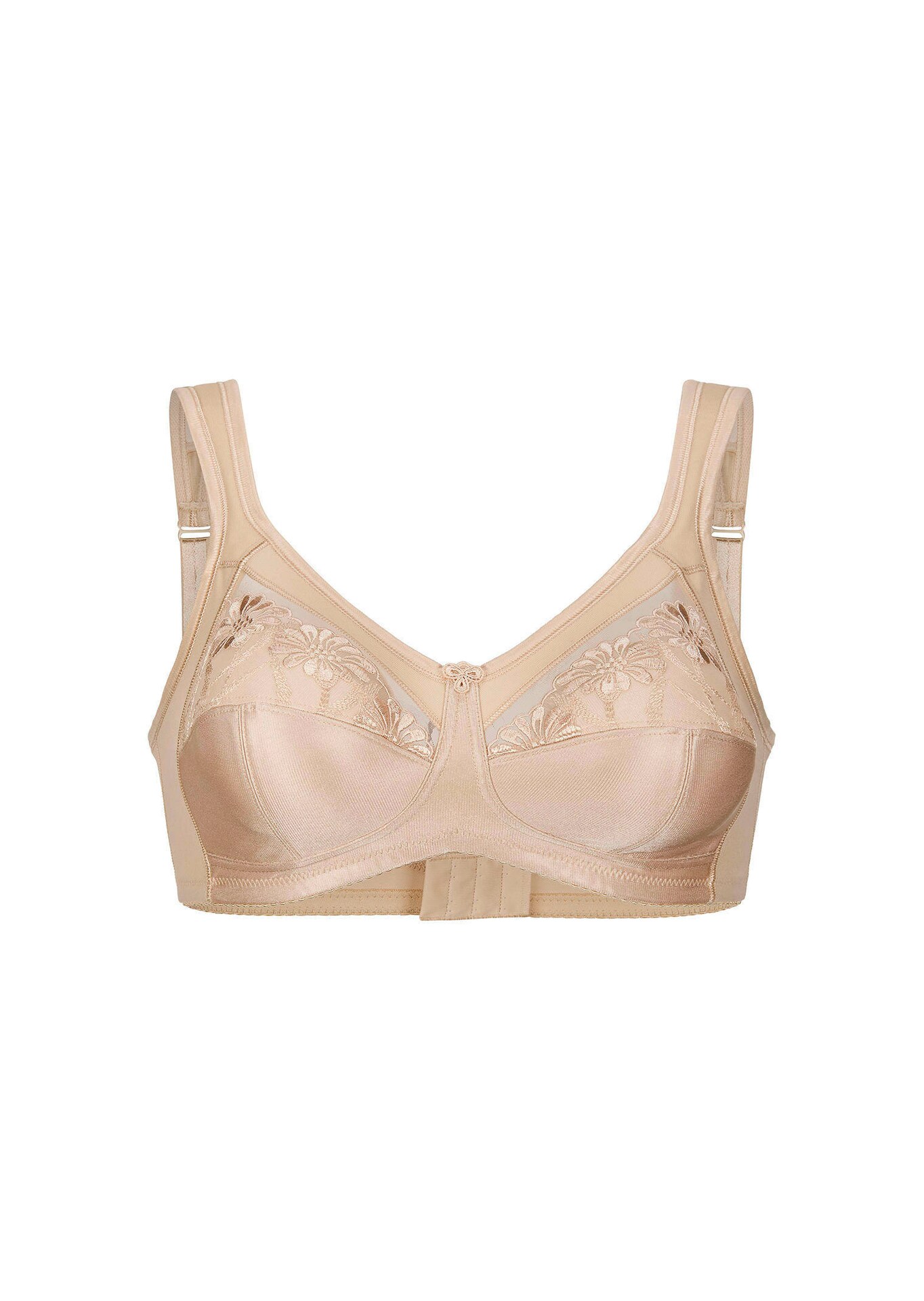 Soutien-gorge sans armatures avec broderie de fleurs