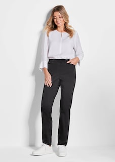 Pantalon LOUISA à taille élastique en coton satiné thumbnail 2