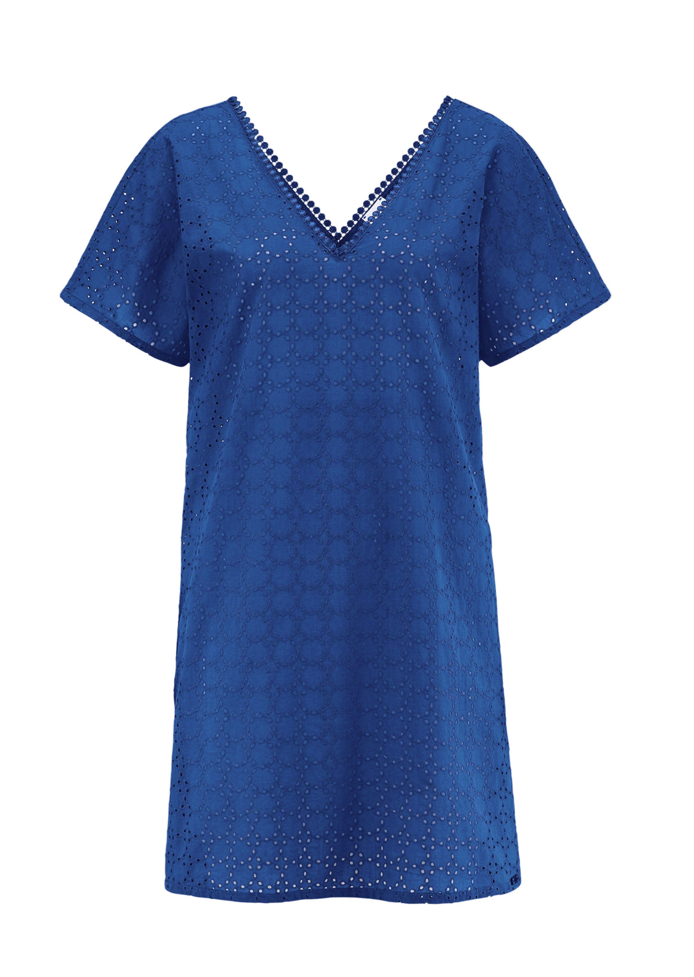 Kleid mit Lochstickerei aus reiner Baumwolle