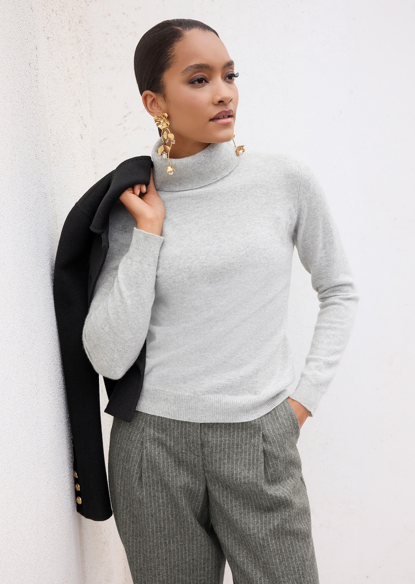Kaschmirpullover mit Rollkragen