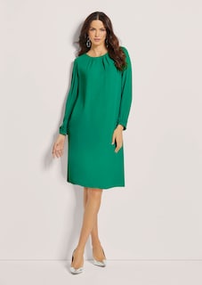 Kleid in H-Linie mit Plissee-Ärmeln thumbnail 3