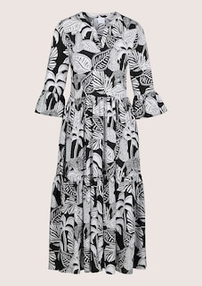 Kleid mit sommerlichem Print in leichter Viskosequalität thumbnail 7