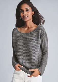 Oversize-Pullover mit Flechtmuster thumbnail 1