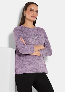 T-shirt technique avec motif imprimé et strass thumbnail 3