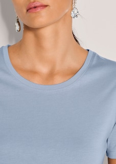 Basic-Shirt mit Rundhals thumbnail 6