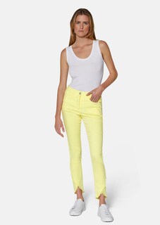 Schlanke Jeans mit Fransensaum thumbnail 3