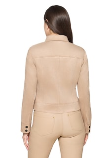 Veste courte en similicuir aspect suédé thumbnail 3