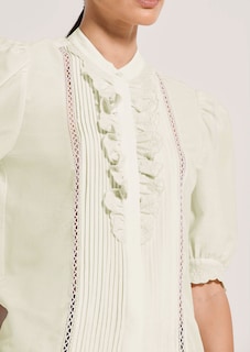 Romantische Rüschenbluse mit Stickerei thumbnail 6