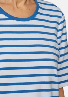Gestreept shirt met halflange mouwen thumbnail 4
