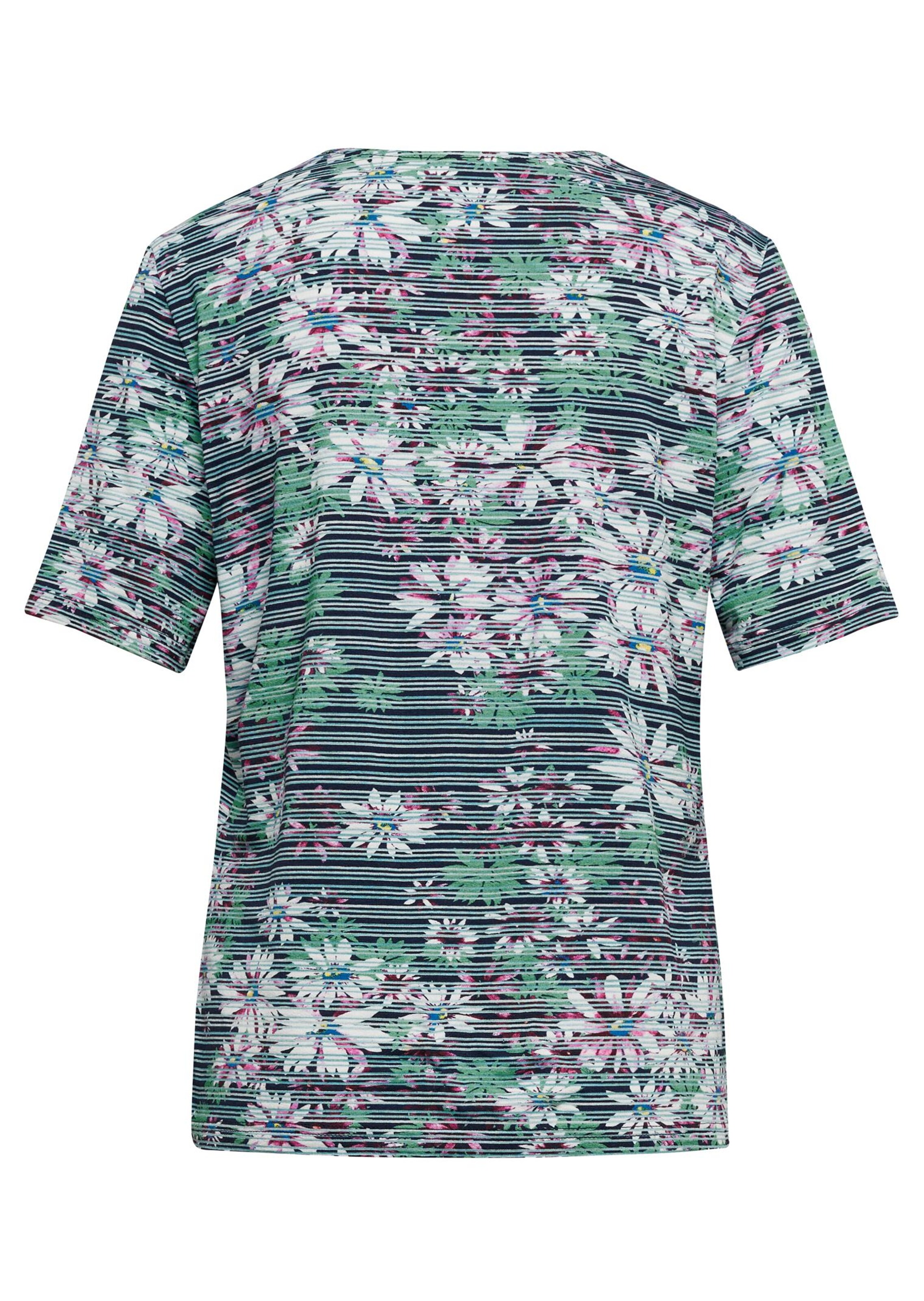 Bequemes Druckshirt in Blumen-Ringeloptik thumbnail 7