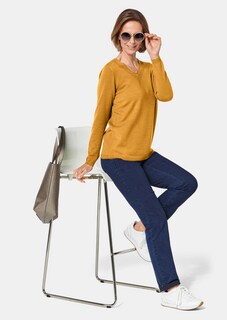 Schöner V-Pullover mit Merinoschurwolle thumbnail 3