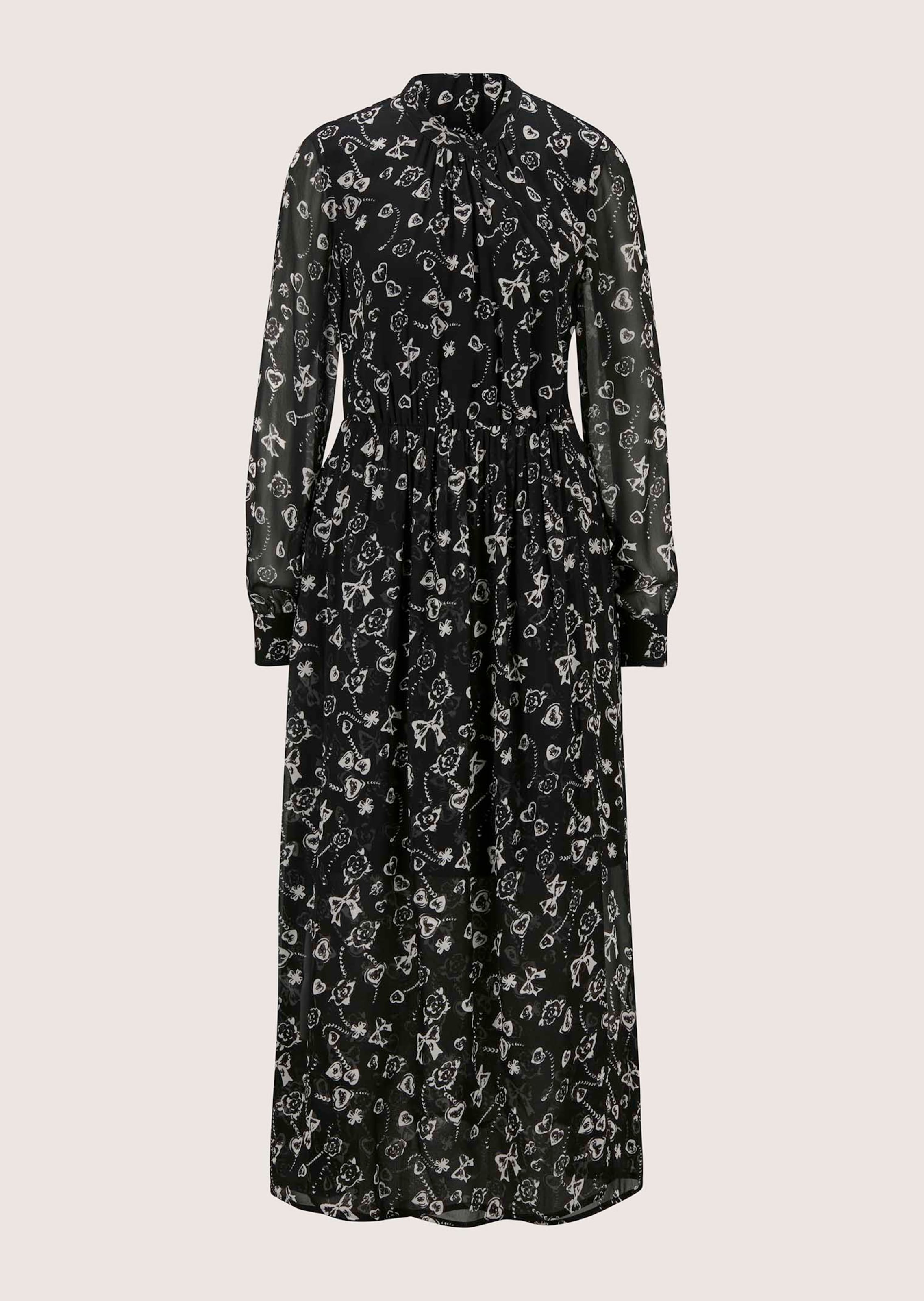 Langes Kleid in Wickeloptik