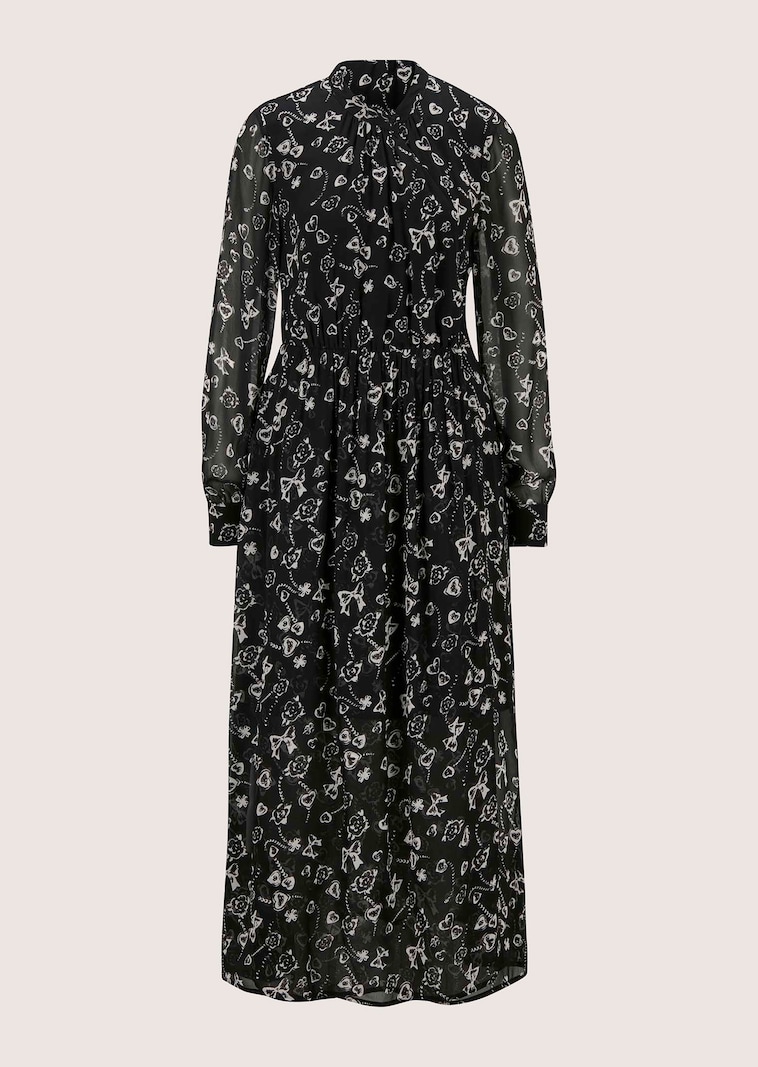 Langes Kleid in Wickeloptik