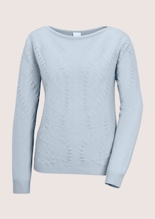 Pullover mit Kaschmir und Strukturstrick thumbnail 7