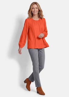 Satinbluse mit verdeckter Knopfleiste thumbnail 2