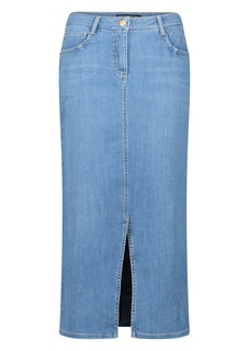 Jeansjupe mit Glitzersteinen und Schlitz thumbnail 6