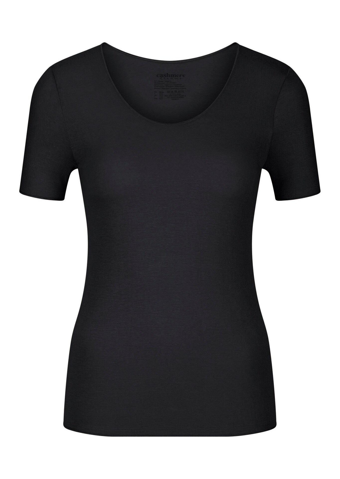 T-shirt à demi-manches en qualité noble modal-cachemire