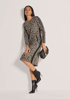 Jacquard-Kleid mit Leopardenmuster und Strass thumbnail 5