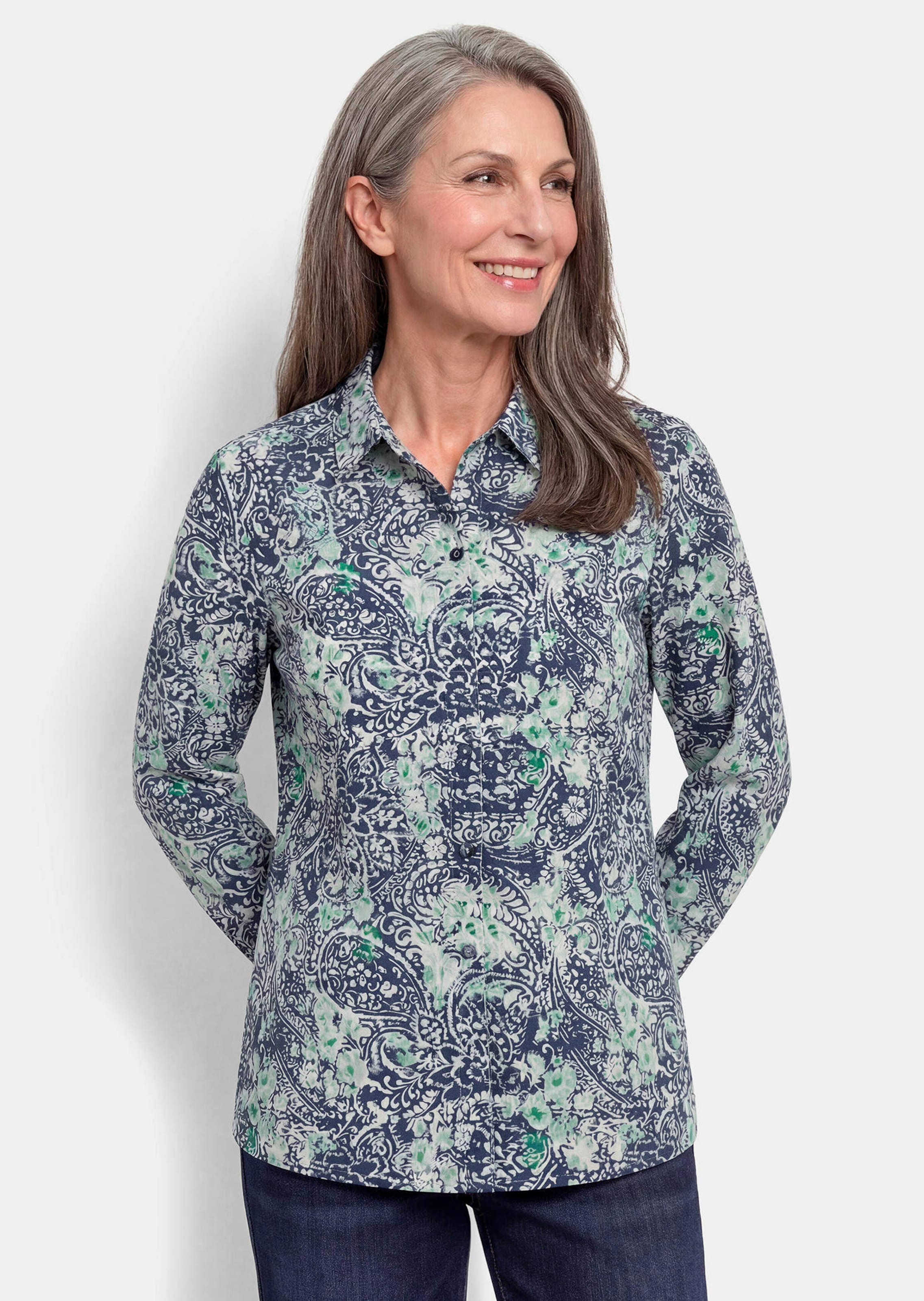 Overhemdblouse van puur katoen