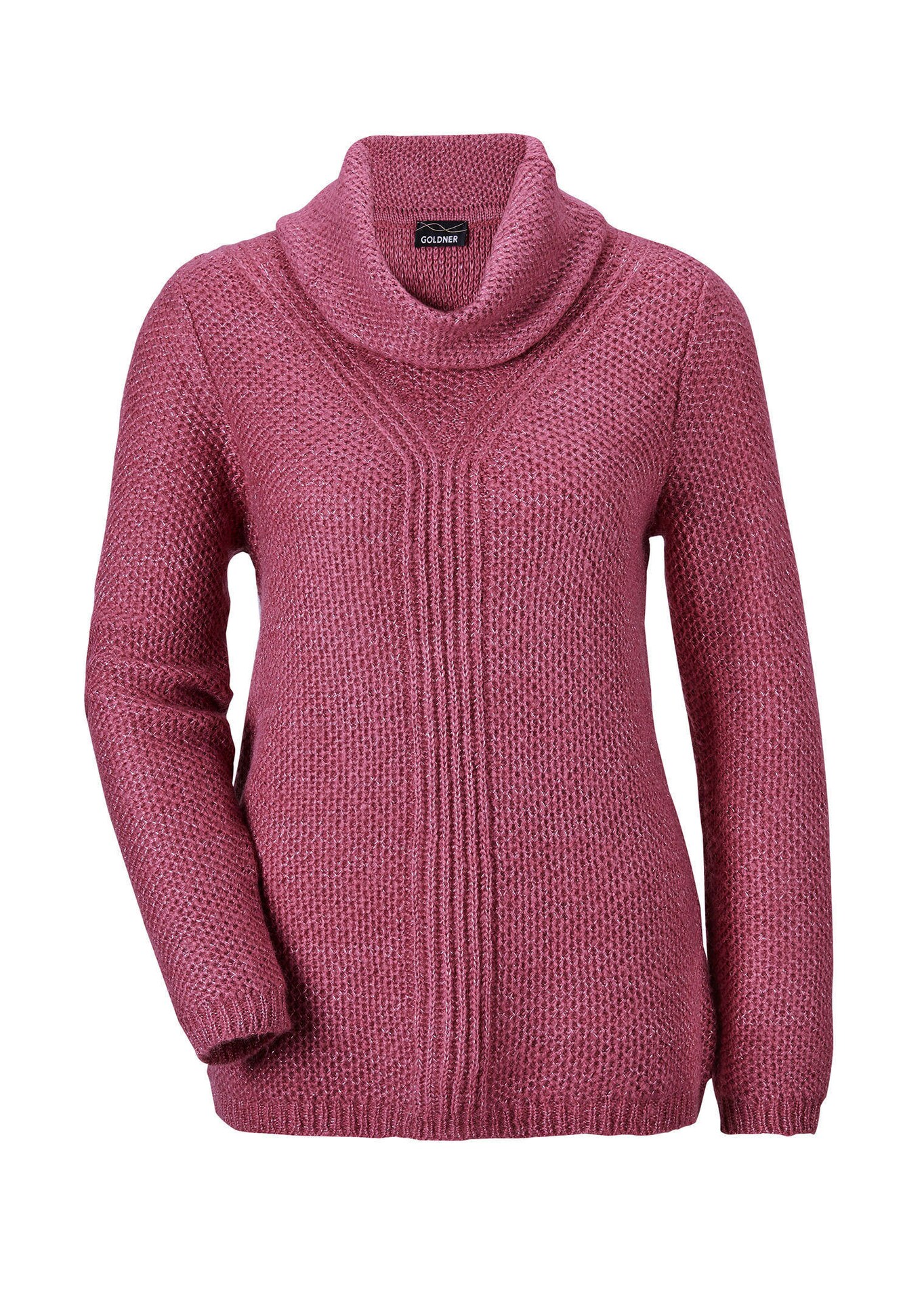 Strickpullover mit interessanter Struktur und Glitzergarn