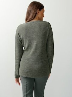 V-Pullover mit metallisiertem Garn thumbnail 3