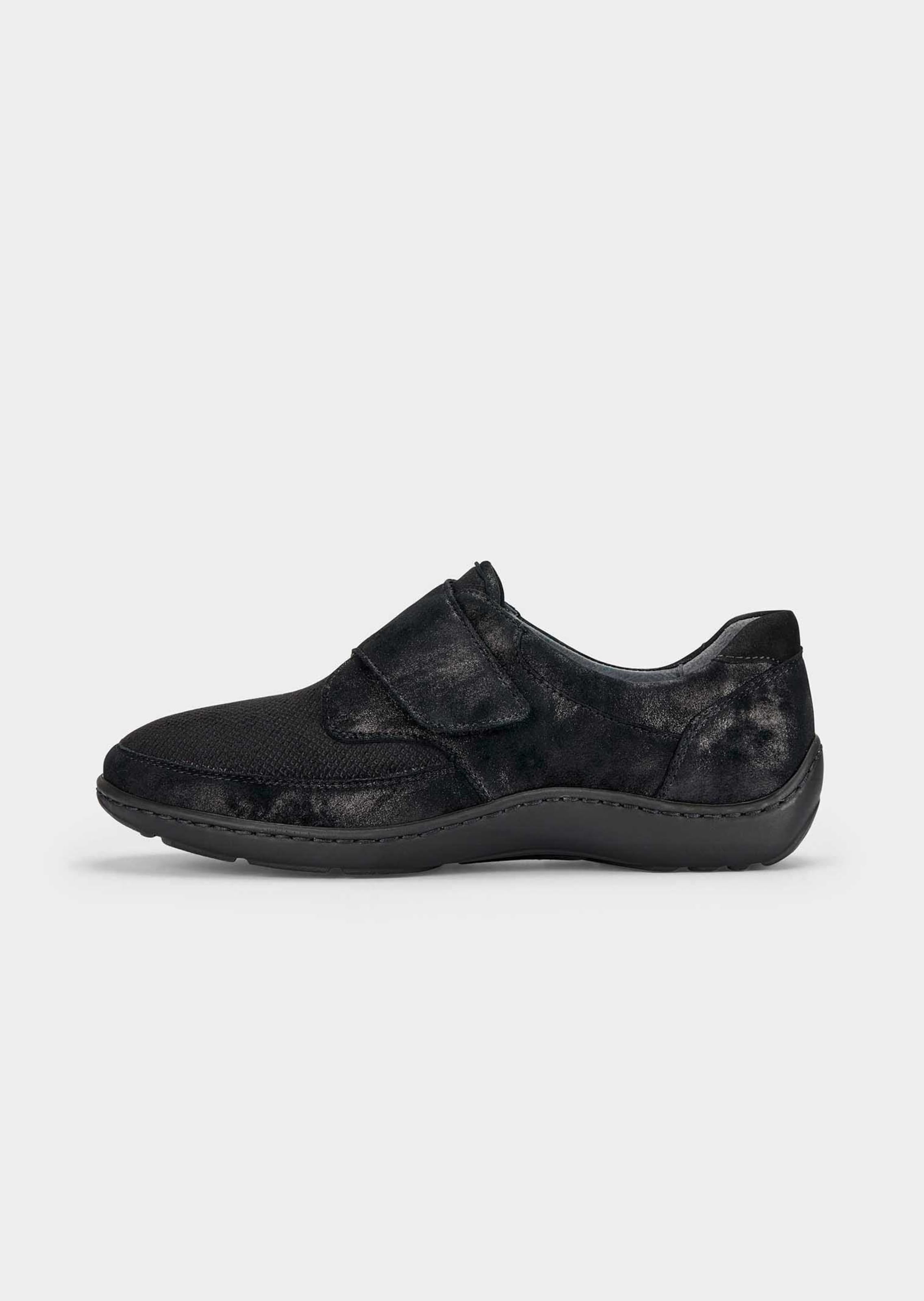Slipper aus Leder und Textil
