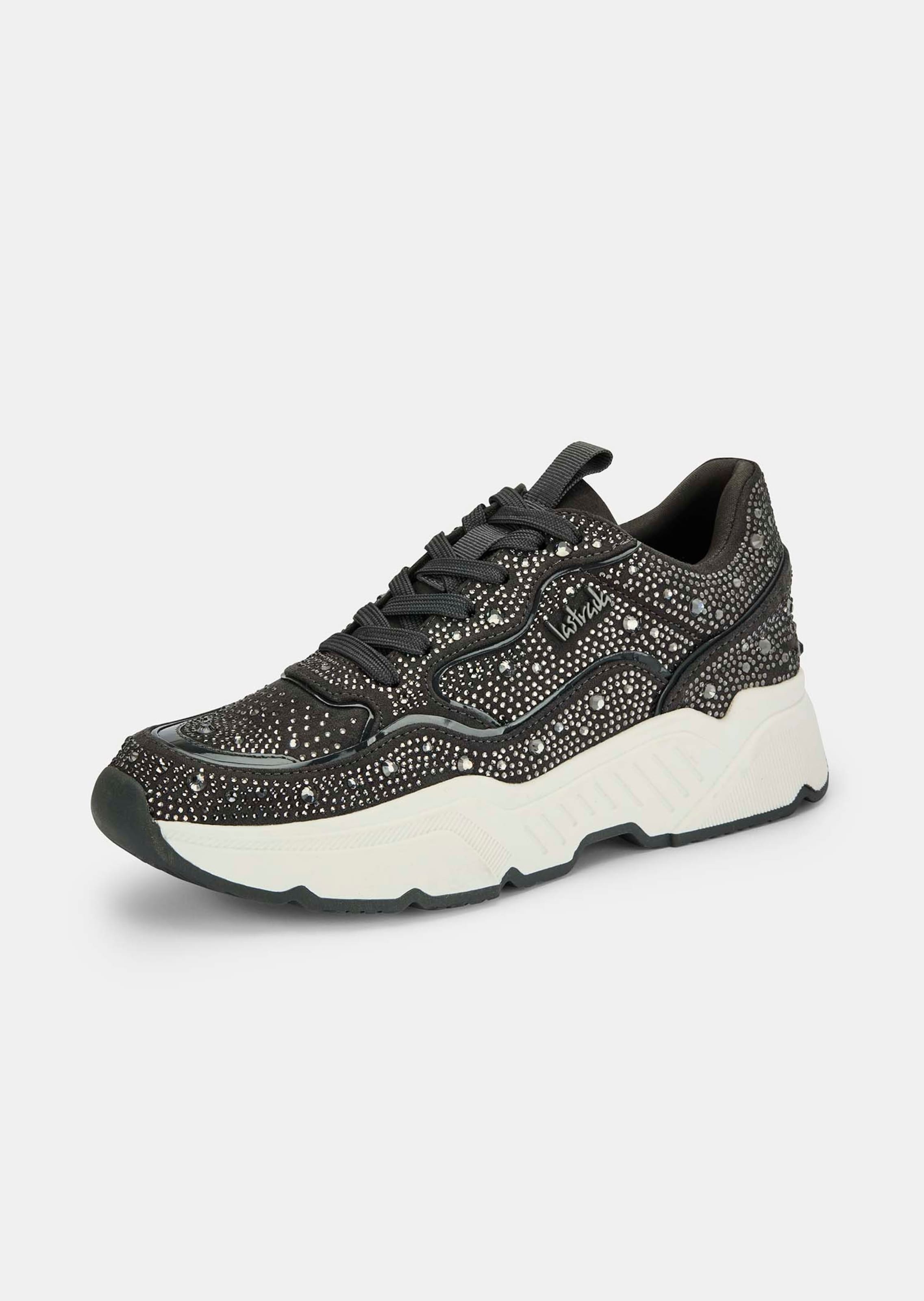 Sneaker im Chunky-Stil mit Glitzersteinchen